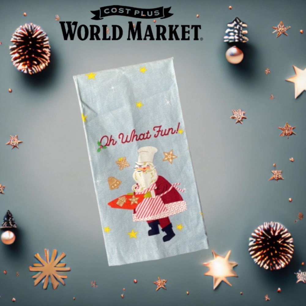 World Market Santa “Oh what fun!” Tea Towelettes